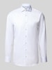 ETERNA Slim fit zakelijk overhemd met kentkraag Wit