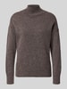 0039 Italy Strickpullover aus Kaschmir-Mix mit Woll-Anteil Modell 'Nina' Taupe