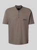 ARMANI EXCHANGE Poloshirt met korte ritssluiting Middengrijs