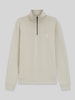 BOSS Orange Regular Fit Troyer aus reiner Baumwolle Modell 'Zetrust' Beige