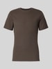 Only & Sons Regular Fit T-Shirt mit Rippstruktur Modell 'TANNER' Mittelgrau Melange