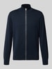 HUGO Strickjacke mit Logo-Schriftzug Modell 'San Jacomo-C' Marine
