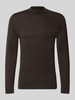 DRYKORN Slim Fit Longsleeve aus reiner Schurwolle Modell 'Arwon' Dunkelbraun