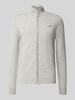 Gant Strickjacke mit Reißverschluss Mittelgrau Melange