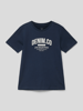 Jack & Jones T-Shirt mit Label-Print Marineblau