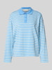 LOLLYS LAUNDRY Regular fit poloshirt met korte knoopsluiting, model 'Moby' Lichtblauw