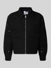 Edwin Jack van wol met klepzakken, model 'DOGMA WORK JACKET' Zwart