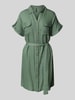Vero Moda Getailleerde mini-jurk van pure viscose, model 'BUMPY' Lindegroen