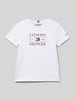 Tommy Hilfiger Kids T-Shirt mit Label-Print Weiss