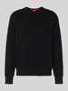 HUGO Relaxed Fit Pullover aus Baumwoll-Mix Modell 'SAN CHRISTOPHER' Black