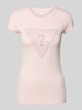 Guess T-Shirt mit Ziersteinbesatz Rosa