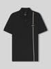 BOSS Green męski t-shirt o kroju regular fit sport z taśmą z logo Czarny