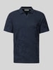 Tom Tailor Poloshirt mit Jacquard-Muster Dunkelblau