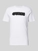 Guess T-shirt met labelstitching Wit