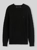 Tommy Hilfiger Sweter o kroju regular fit z czystej wełny owczej Czarny
