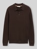 Tom Tailor Regular Fit Pullover mit Polokragen Dunkelbraun