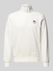 Lacoste Sweatshirt met opstaande kraag, model 'HERITAGE' Offwhite