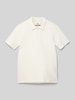 Jack & Jones Regular fit poloshirt met structuurmotief, model 'BENJA' Offwhite