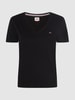 Tommy Jeans T-shirt o kroju slim fit z bawełny ekologicznej  Czarny