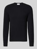 FTC Cashmere Strickpullover aus Kaschmir mit Rundhalsausschnitt Dunkelgrau