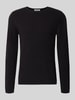 REVIEW Slim Fit Pullover aus reiner Baumwolle Black