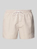BOSS Badehose mit Logo-Stitching Modell 'Catfish' Beige