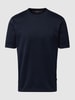 Windsor T-shirt w jednolitym kolorze model ‘Floro’ Granatowy