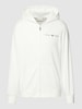 Gant Sweatjacke mit Label-Print Offwhite