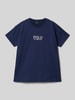 Polo Ralph Lauren Kids T-shirt met labelstitching Marineblauw