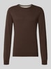 s.Oliver RED LABEL Regular Fit Pullover aus reiner Baumwolle Mittelbraun