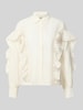Copenhagen Muse Blouse met volants en overhemdkraag, model 'MOLLY' Offwhite