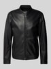 Strellson Slim Fit Lederjacke mit Reißverschlusstaschen Modell 'JACE' Black