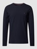 Tommy Hilfiger Slim Fit Longsleeve mit Label-Stitching Marine