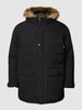 Jack & Jones Plus Parka PLUS SIZE z obszyciem ze sztucznego futra Czarny