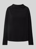 s.Oliver BLACK LABEL Sweatshirt met watervalhals Zwart