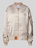 Original Bombers Bomberjacke mit Label-Stitching Taupe