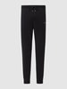 Les Deux Slim Fit Business-Hemd aus Jersey  Schwarz