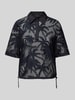 Marc Cain Bluse in semitransparentem Design Marine