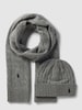 Polo Ralph Lauren Set van kasjmier sjaal en beanie met cadeaubox Middengrijs gemêleerd