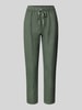 ZABAIONE Linnen broek met elastische band Kaki