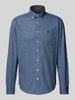 Fynch-Hatton Freizeithemd mit Button-Down-Kragen Hellblau