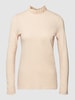 Rich & Royal Longsleeve mit Schlüsselloch-Ausschnitt Beige