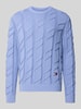 Tommy Jeans Regular fit gebreide pullover van zuiver katoen Lichtblauw