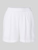 Pieces Regular Fit Shorts aus Viskose-Leinen-Mix Modell 'PIA' Weiss