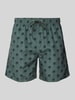 Schiesser Relaxed Fit Badeshorts mit Label-Applikation Oliv