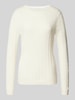 Christian Berg Woman Strickpullover mit Zopfmuster Offwhite