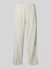 Angels Straight leg stoffen broek met elastische band, model 'Linn' Beige