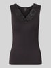 VERO MODA Regular Fit Top aus Viskose-Mix Modell 'ROSA' Black