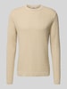 Only & Sons Regular Fit Strickpullover mit Strukturmuster Modell 'KALLE' Beige