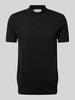 SELECTED HOMME Poloshirt mit elastischen Abschlüssen Black